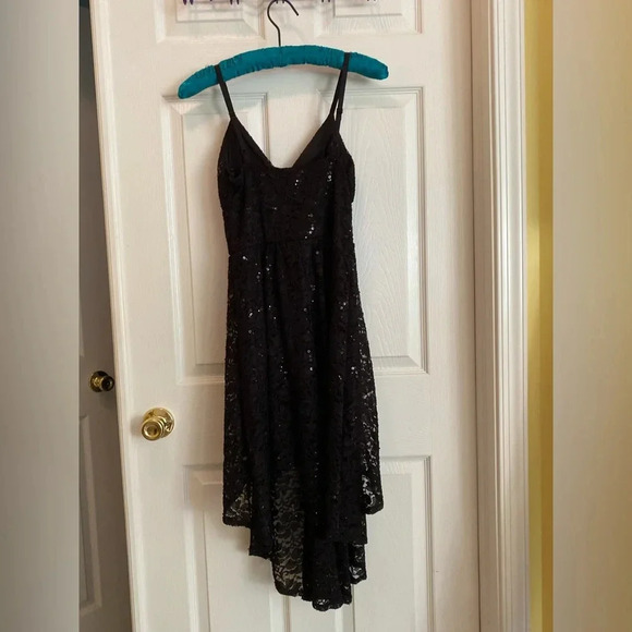 NWT Lily Rose black lace sequin evening cocktail dress small - Picture 8 of 13